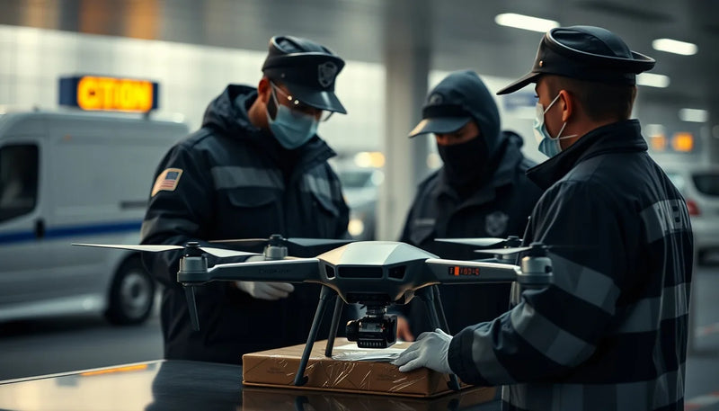 UK-bound DJI purchase record with exact kit, seller invoice, battery and carrier evidence