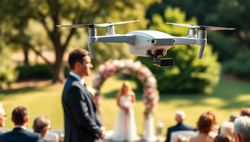 Using a Hong Kong DJI Drone for Wedding Videography in Ontar - wedding ceremony drone photography cover image
