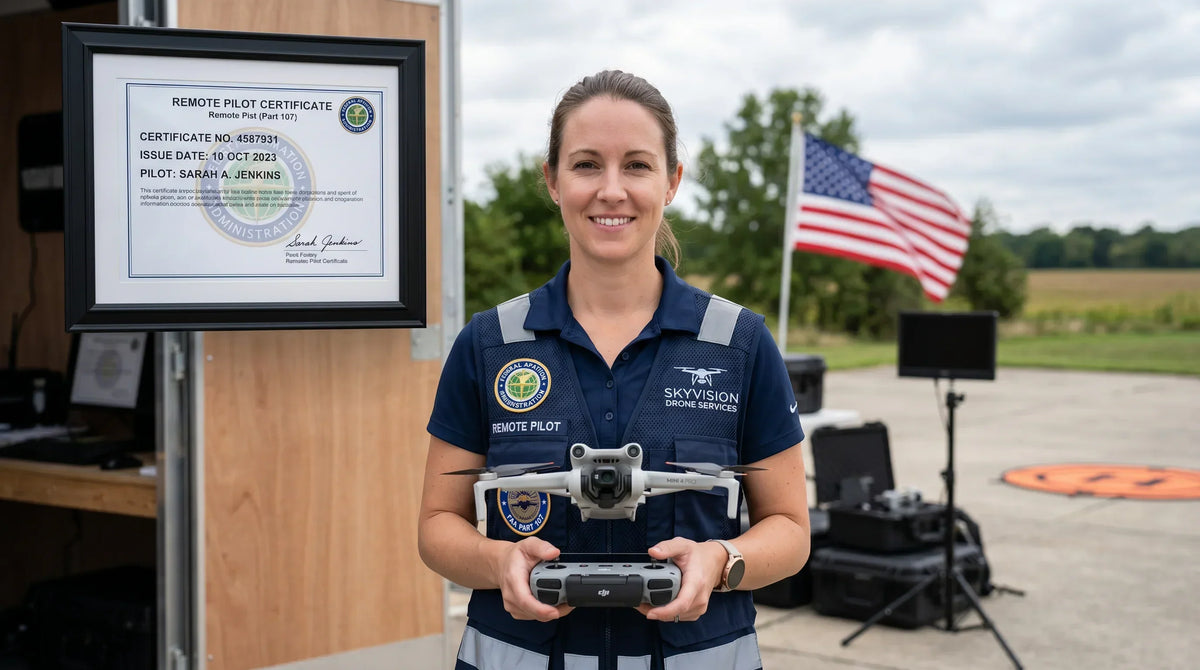 FAA Part 107 drone license guide for commercial DJI drone buyers with Reboot Hub pre-owned drone resources