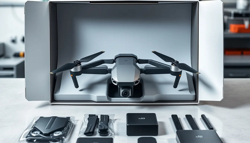 DJI Neo 3 Box Lists Nine Items, Neo 2 Transceiver Absent