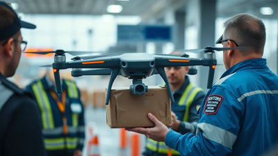 Pre-owned DJI kit, seller documents and non-EU import-record checklist organized for a Czech buyer review