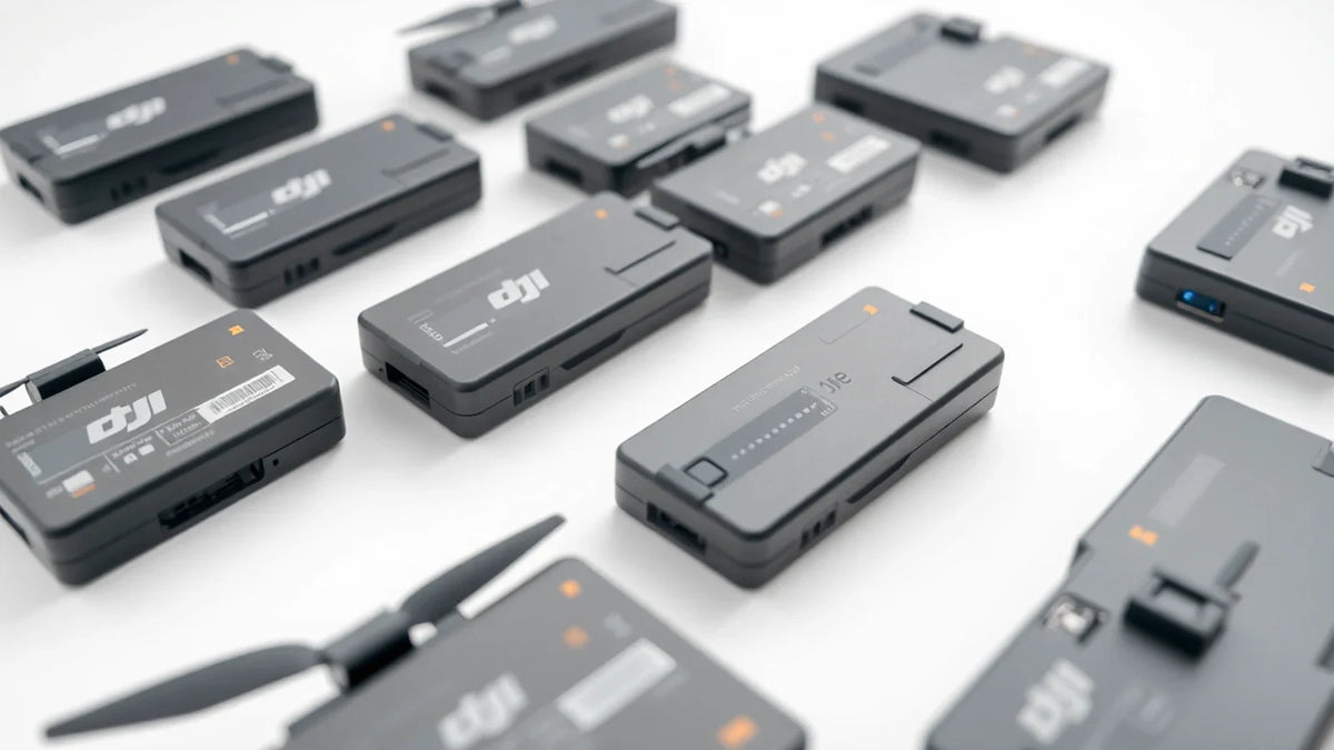 DJI batteries and field equipment organized for extreme heat, cold, altitude and dust planning