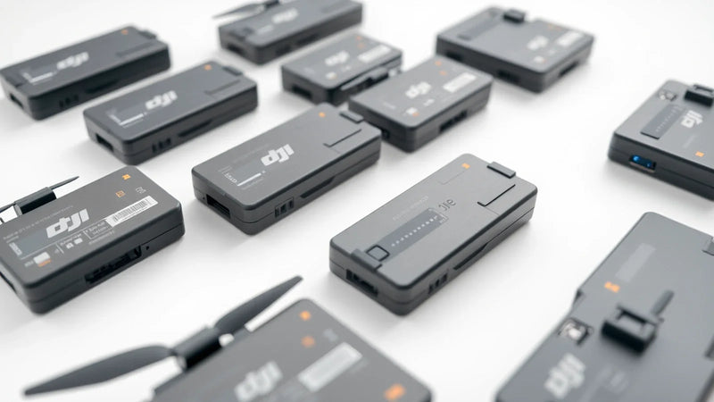 DJI batteries and field equipment organized for extreme heat, cold, altitude and dust planning