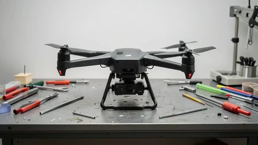 Used DJI drone airframe, gimbal, battery, controller and live-test evidence reviewed before a purchase decision