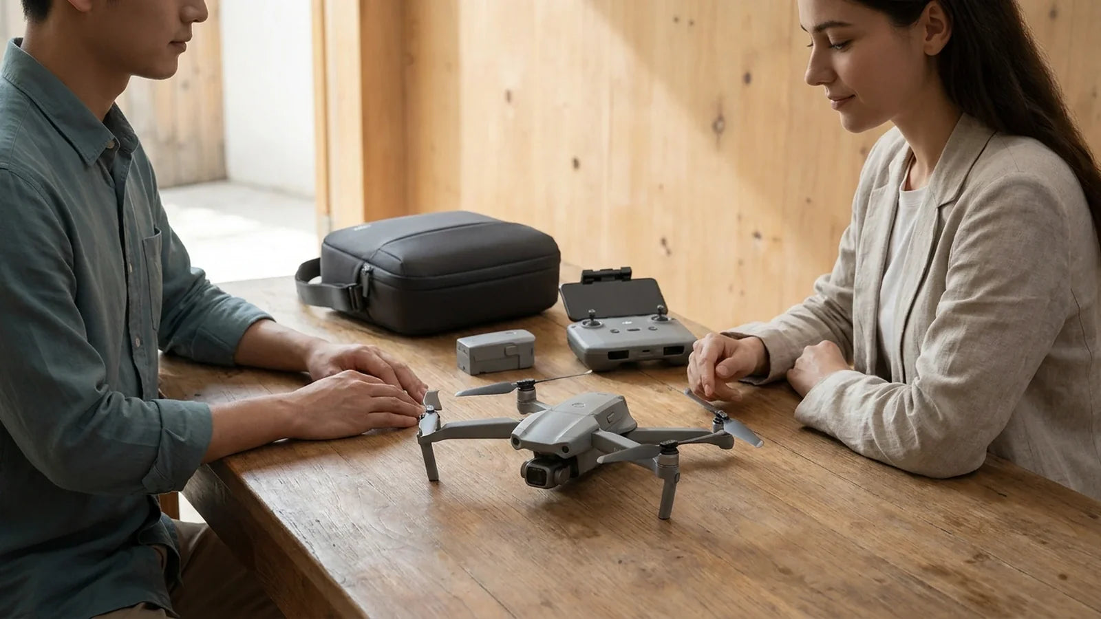 DJI Air 2S, DJI RC-N1 and battery documented after an incident