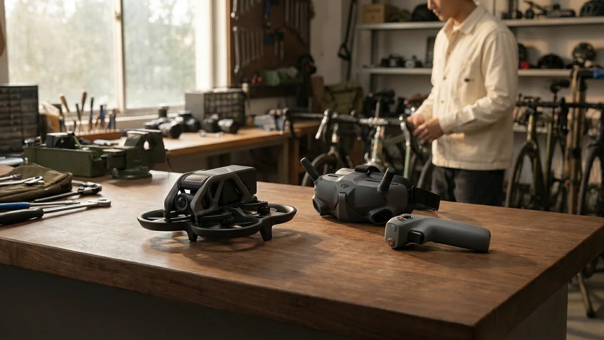 Original 2022 DJI Avata with Goggles 2 and Motion Controller documented at intake
