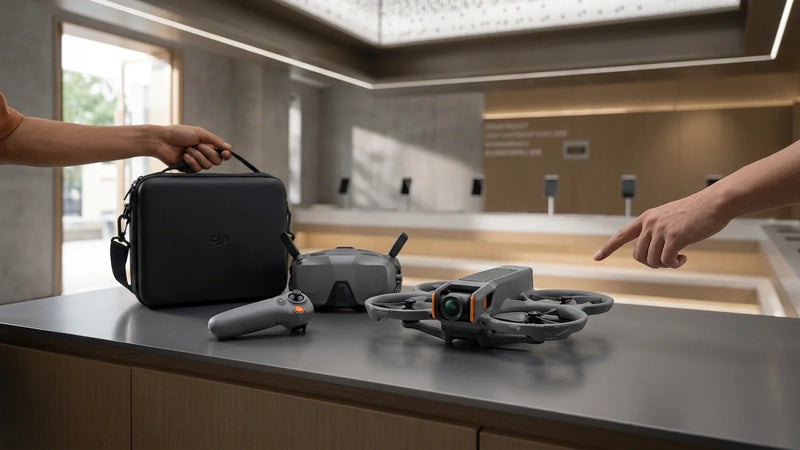 DJI Avata 2 and its flight kit documented after a crash