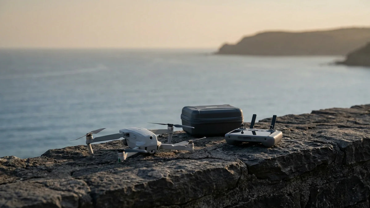 DJI Mavic 3 Pro with model compatible ND filters prepared for exposure testing