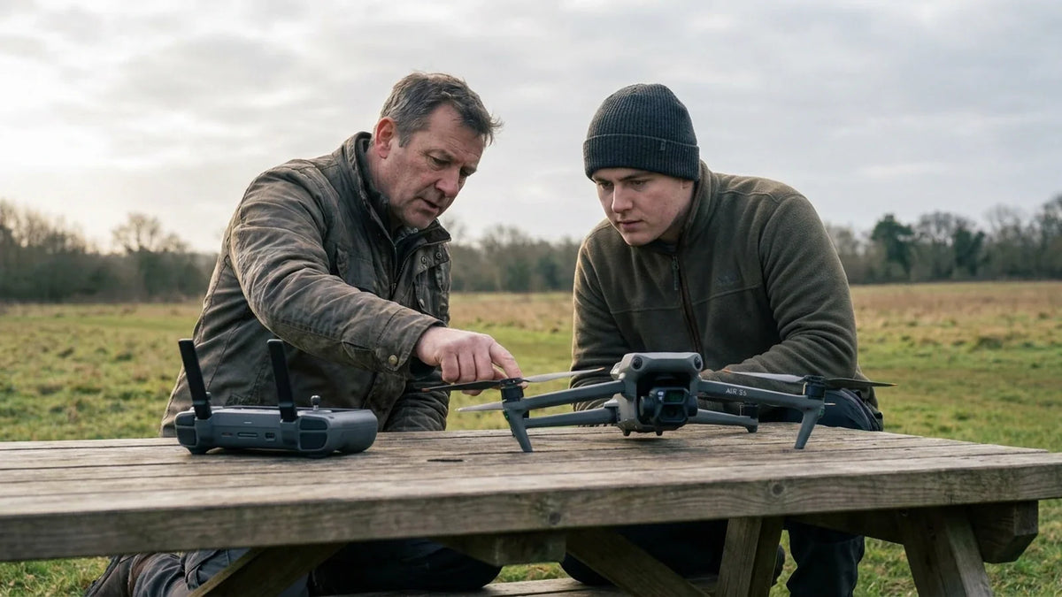 DJI Air 3S and DJI RC 2 prepared for a supported DJI Fly setup