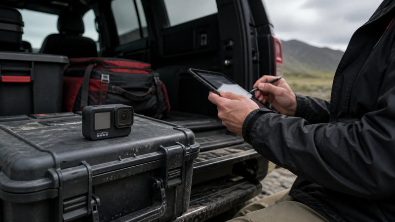 GoPro HERO9 Black documented beside expedition gear before a transparent repair decision