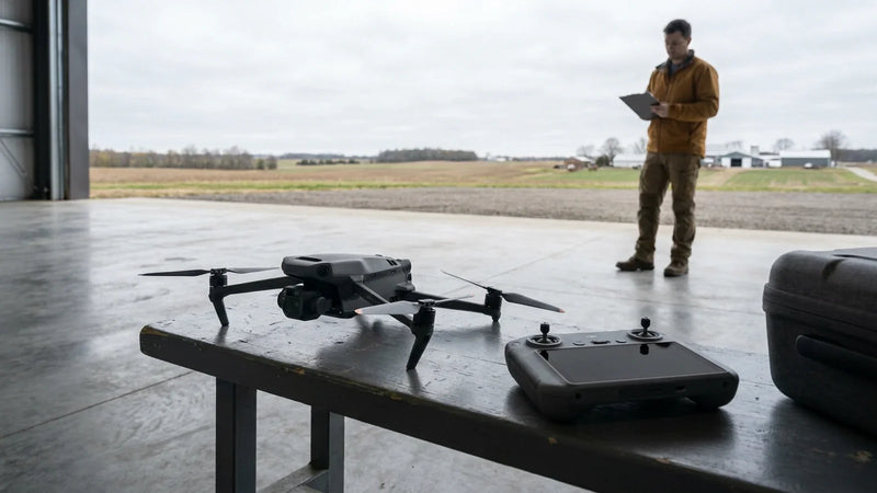 DJI Mavic 3 Classic prepared for camera board power sensing propulsion and link diagnosis