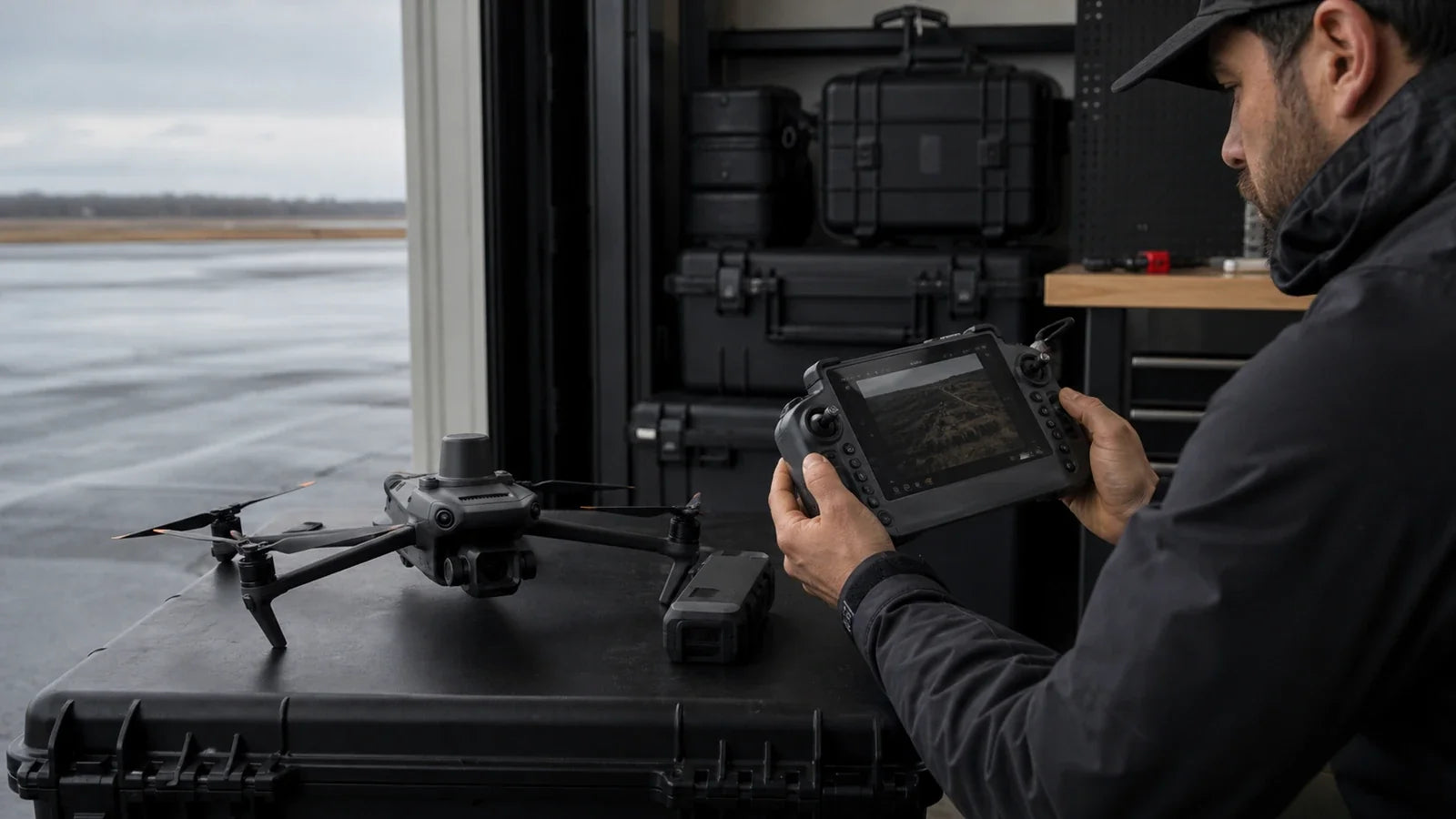 DJI Mavic 3 Enterprise and RC Pro Enterprise prepared for a command telemetry and live video link lesson
