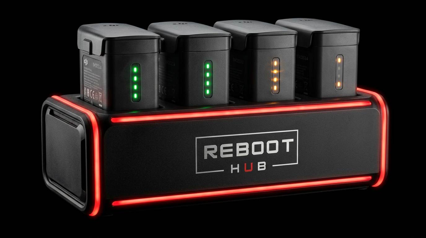 DJI battery chargers and charging hubs checked by Reboot Hub
