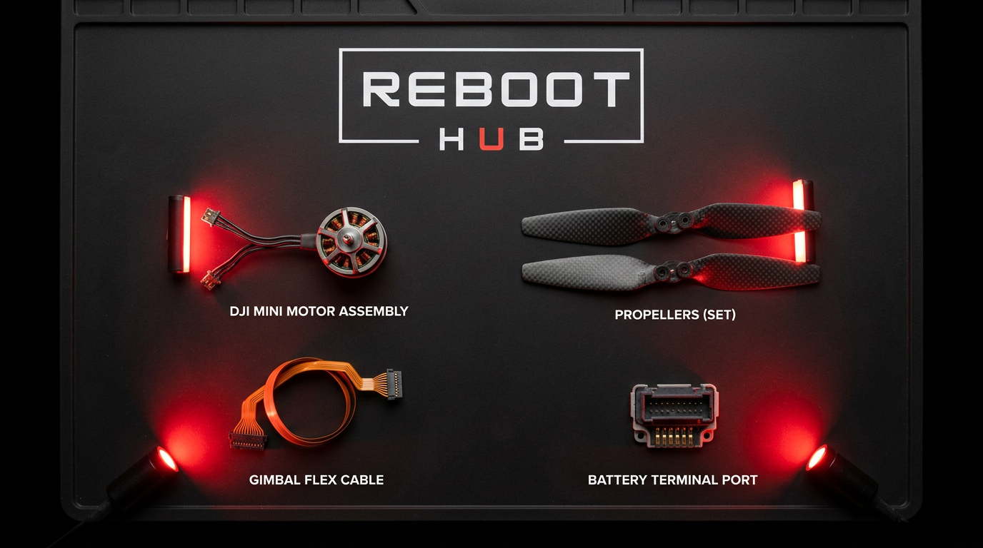 Genuine DJI Mini Series spare parts — sourced by Reboot Hub
