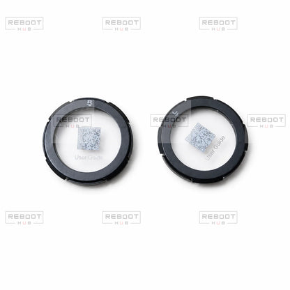 OEM-pulled DJI Goggles 2 eyeglass frame pair on a white background, with right and left markings visible