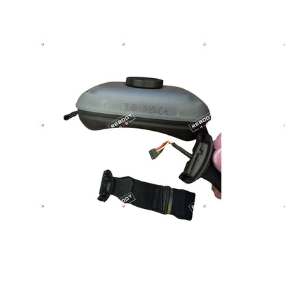 DJI Goggles Integra battery compartment side label, wiring connector, and top headband