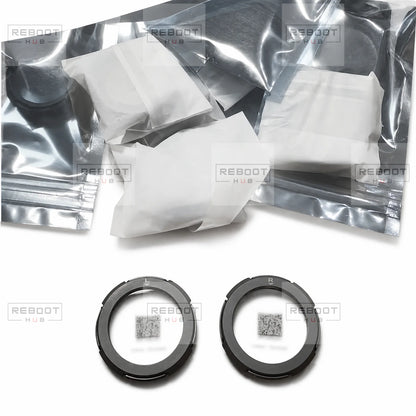 OEM-pulled DJI Goggles 2 eyeglass frame pair with protective packets on a white background