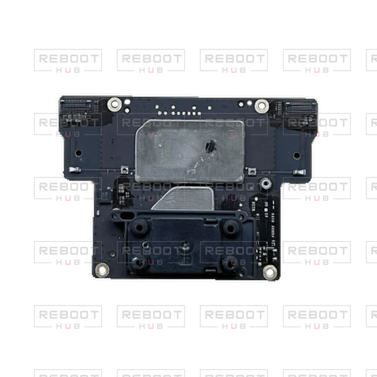 OEM-pulled DJI Air 2S GPS and IMU Module on white with Reboot Hub watermark overlay — source view 1
