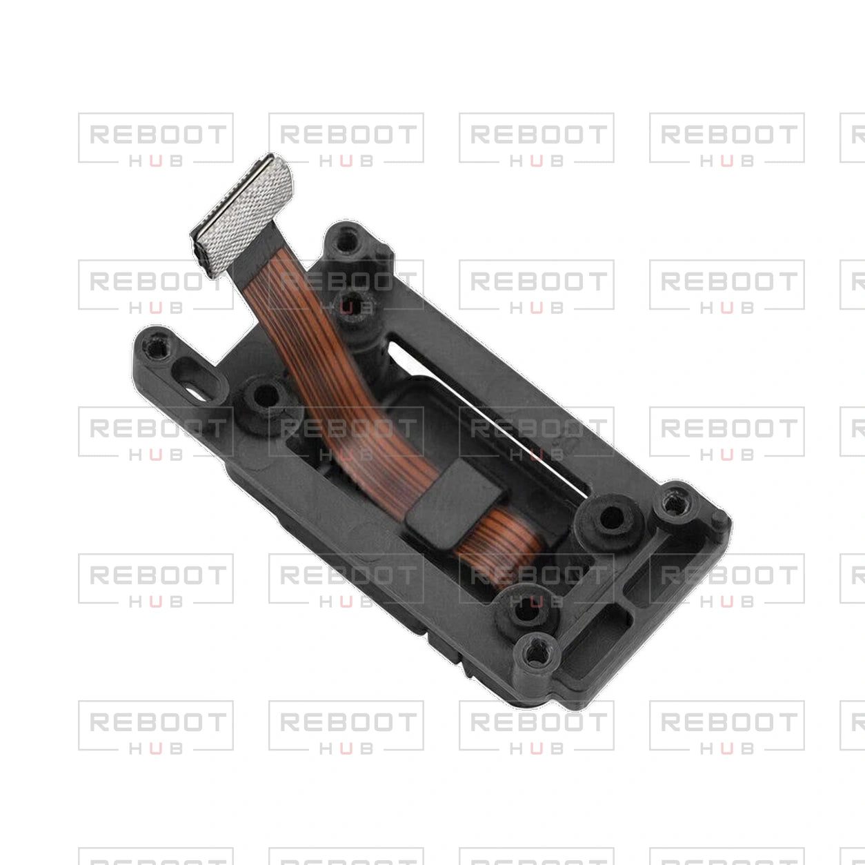 OEM-pulled DJI Air 2S GPS and IMU Module on white with Reboot Hub watermark overlay — source view 2