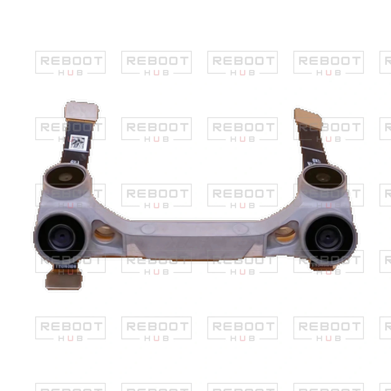 OEM-pulled DJI Air 2S Forward and Upper Vision System Module on white with Reboot Hub watermark overlay — source view 2