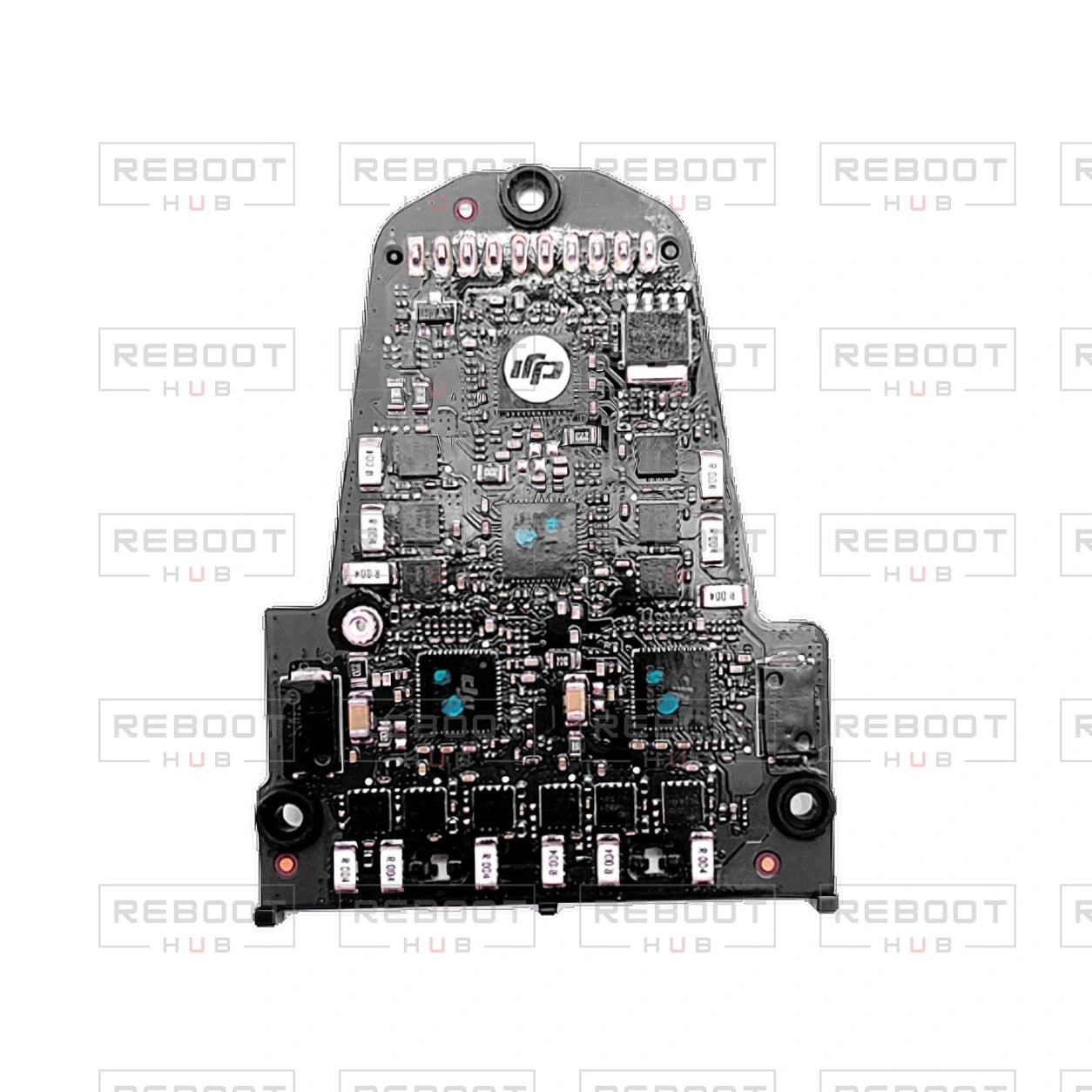 OEM-pulled DJI Mavic Air 2 ESC Board on white with Reboot Hub watermark overlay — source view 2