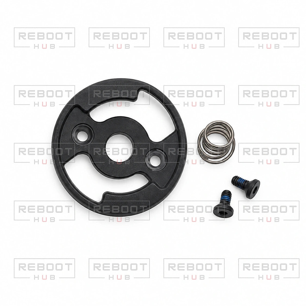 DJI Mavic Air 2 CW Propeller Mount Base close detail view on white with Reboot Hub watermark overlay