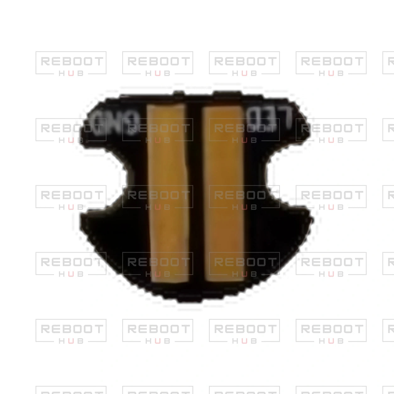 OEM-pulled DJI Mavic Air 2 Lower Cover Auxiliary Light on white with Reboot Hub watermark overlay — source view 2