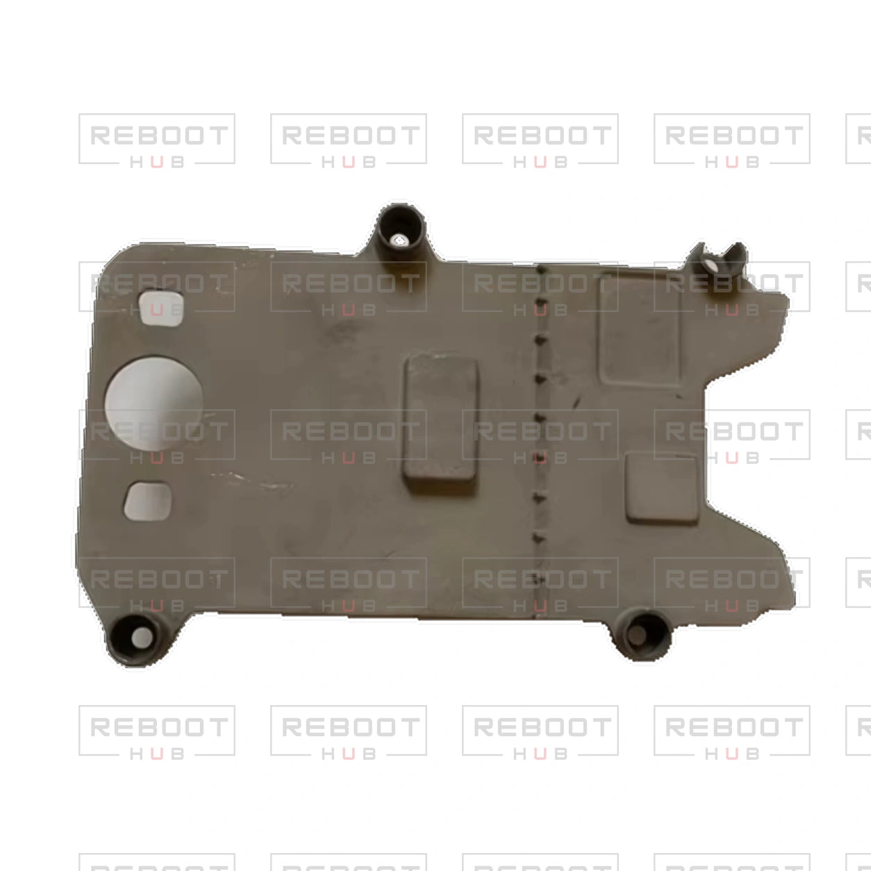 OEM-pulled DJI Air 2S Motherboard Heat Sink on white with Reboot Hub watermark overlay — source view 2