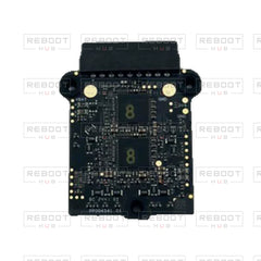 OEM-pulled DJI Air 3S ESC Board on white with Reboot Hub watermark overlay — source view 4