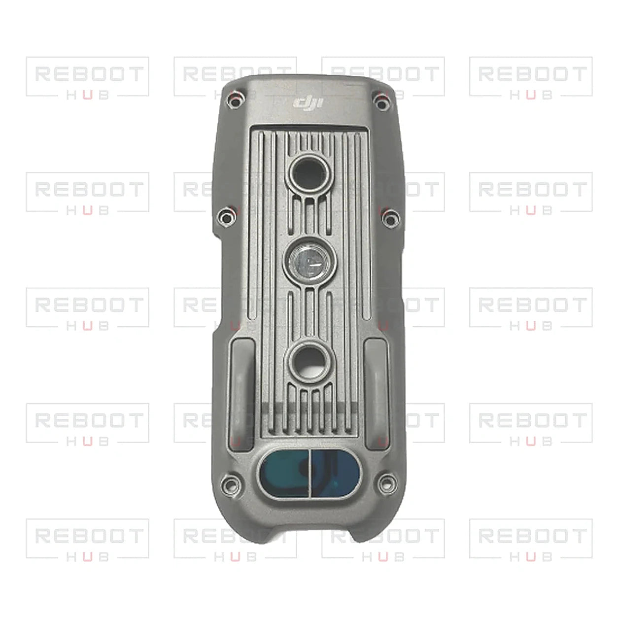 DJI Air 2S Aircraft Lower Cover close detail view on white with Reboot Hub watermark overlay