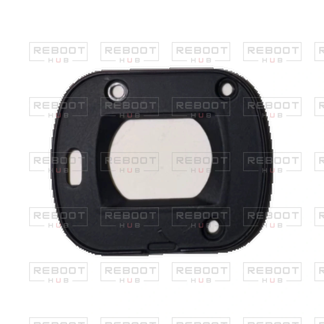 OEM-pulled DJI Air 2S Camera Lens Hood on white with Reboot Hub watermark overlay — source view 3
