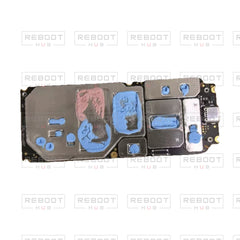OEM-pulled DJI Air 3S Motherboard on white with Reboot Hub watermark overlay — source view 2
