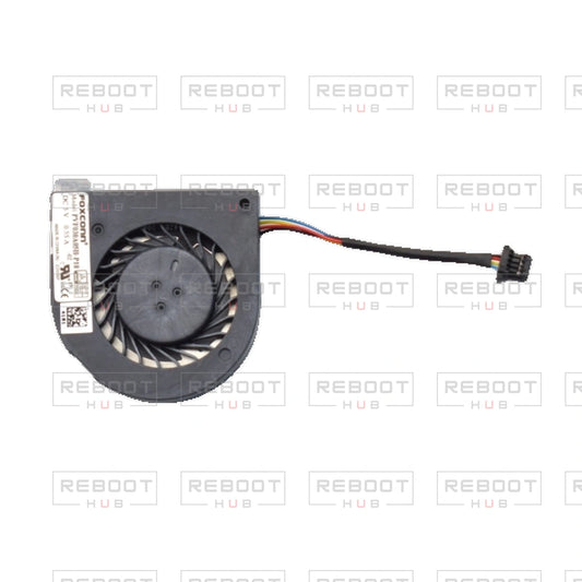 OEM-pulled DJI Air 2S Cooling Fan on white with Reboot Hub watermark overlay — source view 1