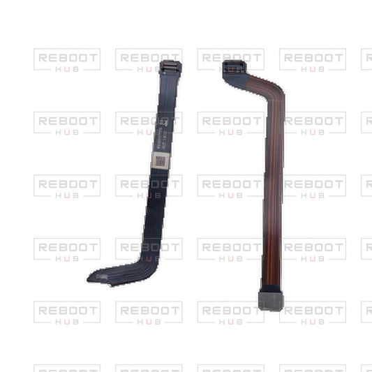 OEM-pulled DJI Mavic Air 2 Gimbal Flexible Flat Cable on white with Reboot Hub watermark overlay — source view 1