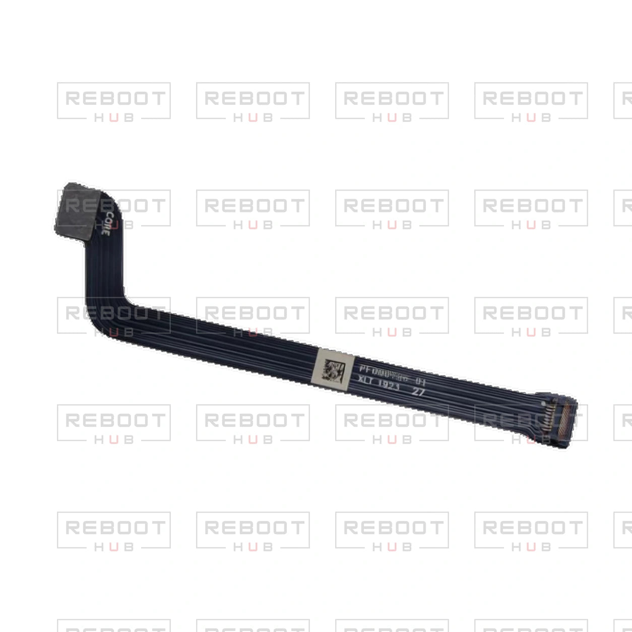 OEM-pulled DJI Mavic Air 2 Gimbal Flexible Flat Cable on white with Reboot Hub watermark overlay — source view 2