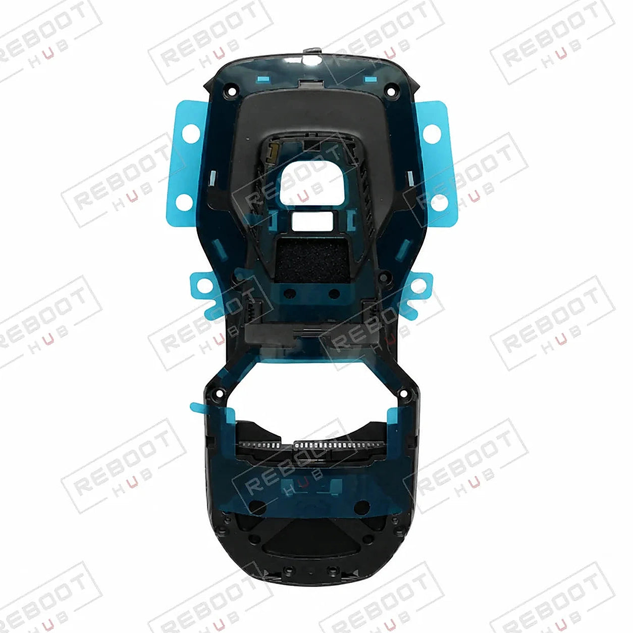 DJI Mavic Air Aircraft Upper Shell Assembly close detail view on white with Reboot Hub watermark overlay