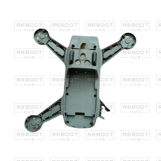 OEM-pulled DJI Spark Middle Frame on white with Reboot Hub watermark overlay — source view 1