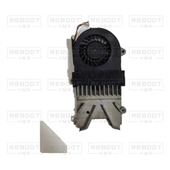 DJI Mavic Air 2 Motherboard Heat Sink with Cooling Fan close detail view on white with Reboot Hub watermark overlay