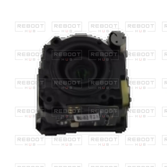OEM-pulled DJI Air 2S Gimbal Camera Lens Core on white with Reboot Hub watermark overlay — source view 1