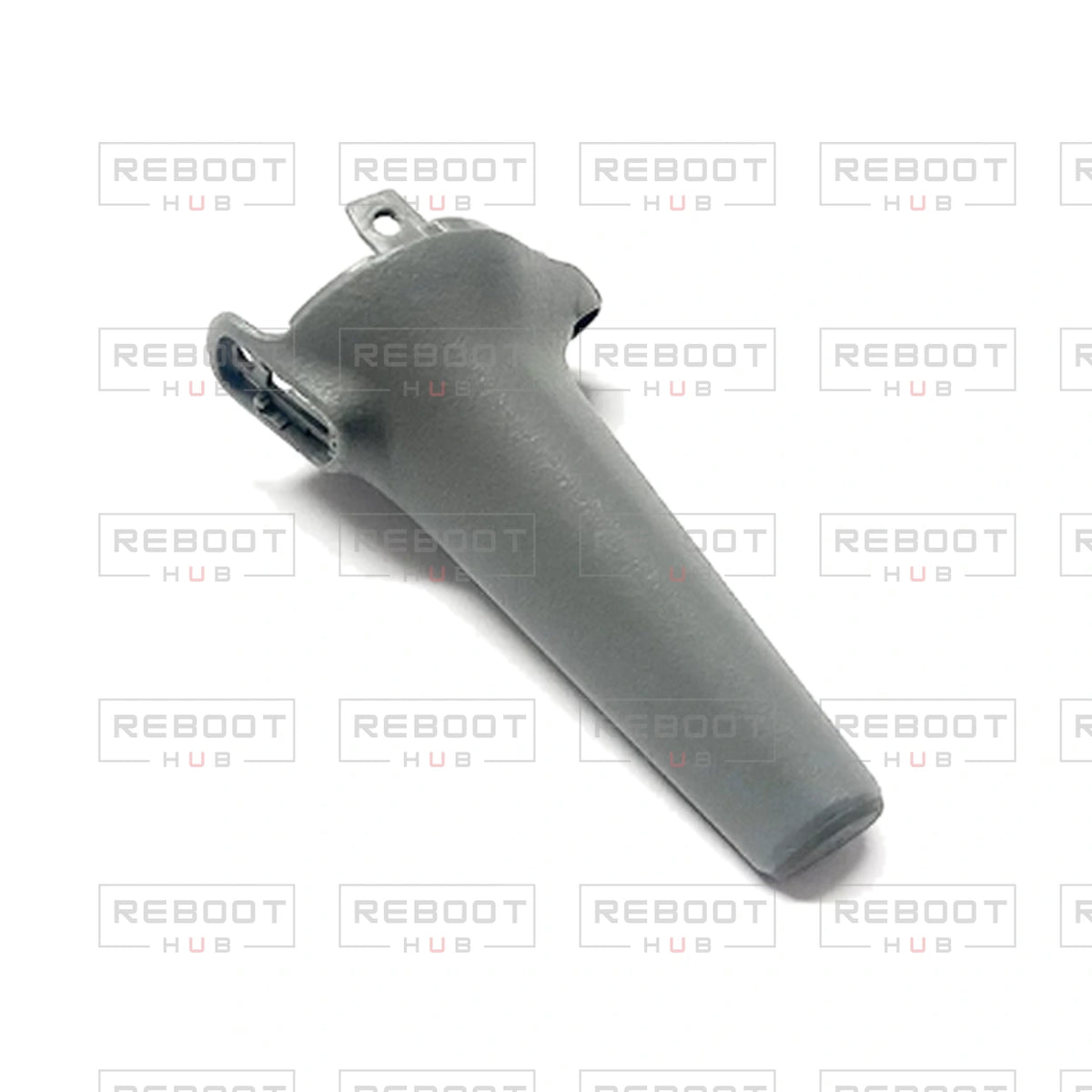 OEM-pulled DJI Air 3 Front Landing Gear Left on white with Reboot Hub watermark overlay — view 3