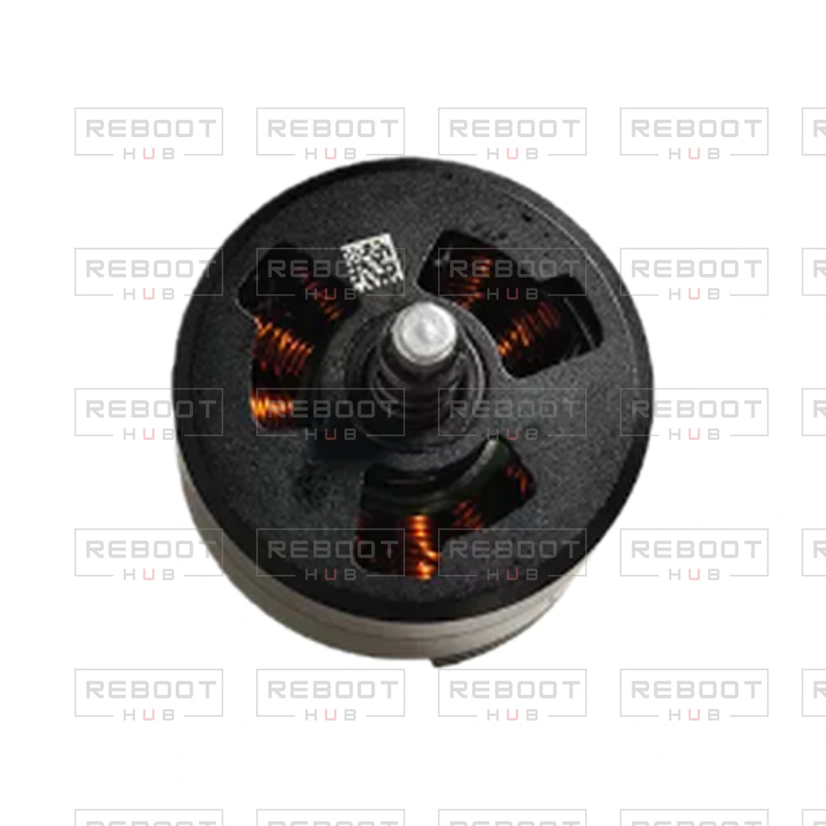 OEM-pulled DJI Air 3 Motor CW on white with Reboot Hub watermark overlay — view 2