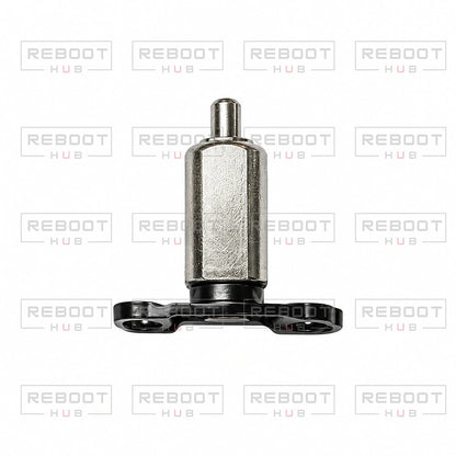 DJI Air 3 Front Arm Pivot Shaft Left close detail view on white with Reboot Hub watermark overlay