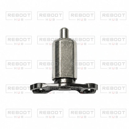 DJI Air 3 Front Arm Pivot Shaft Right close detail view on white with Reboot Hub watermark overlay