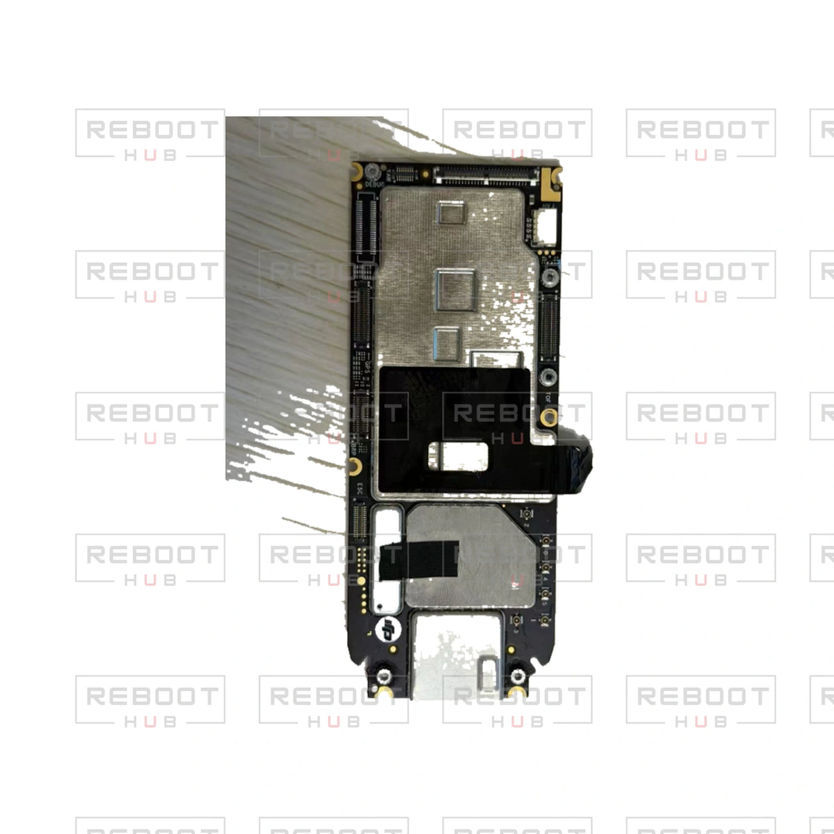 OEM-pulled DJI Air 3 Motherboard on white with Reboot Hub watermark overlay — view 5