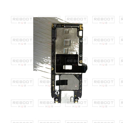 OEM-pulled DJI Air 3 Motherboard on white with Reboot Hub watermark overlay — view 5
