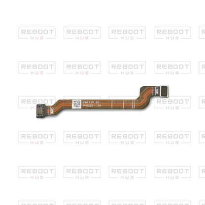OEM-pulled DJI Air 3 Gimbal Flexible Flat Cable on white with Reboot Hub watermark overlay — view 2