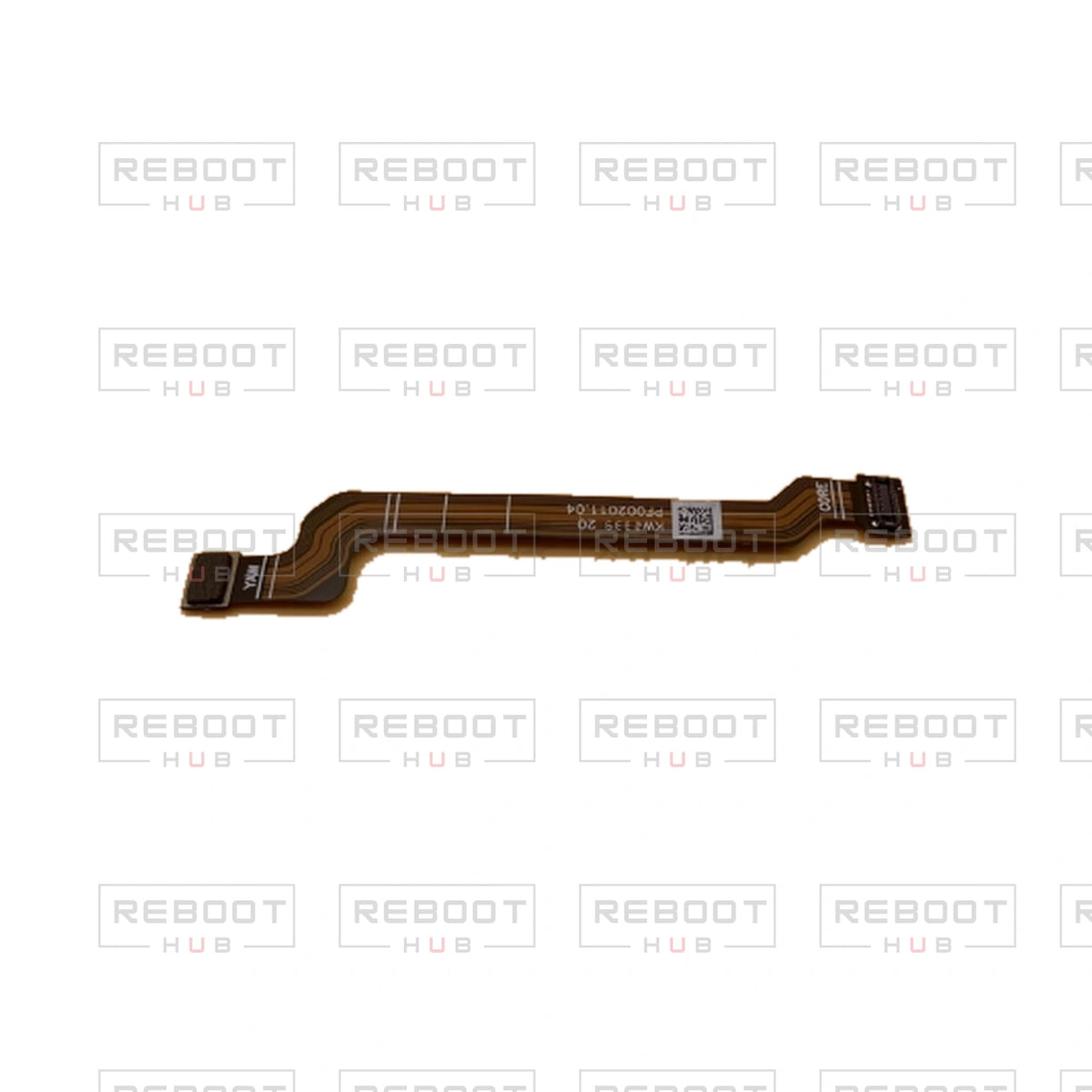 OEM-pulled DJI Air 3 Gimbal Flexible Flat Cable on white with Reboot Hub watermark overlay — view 3