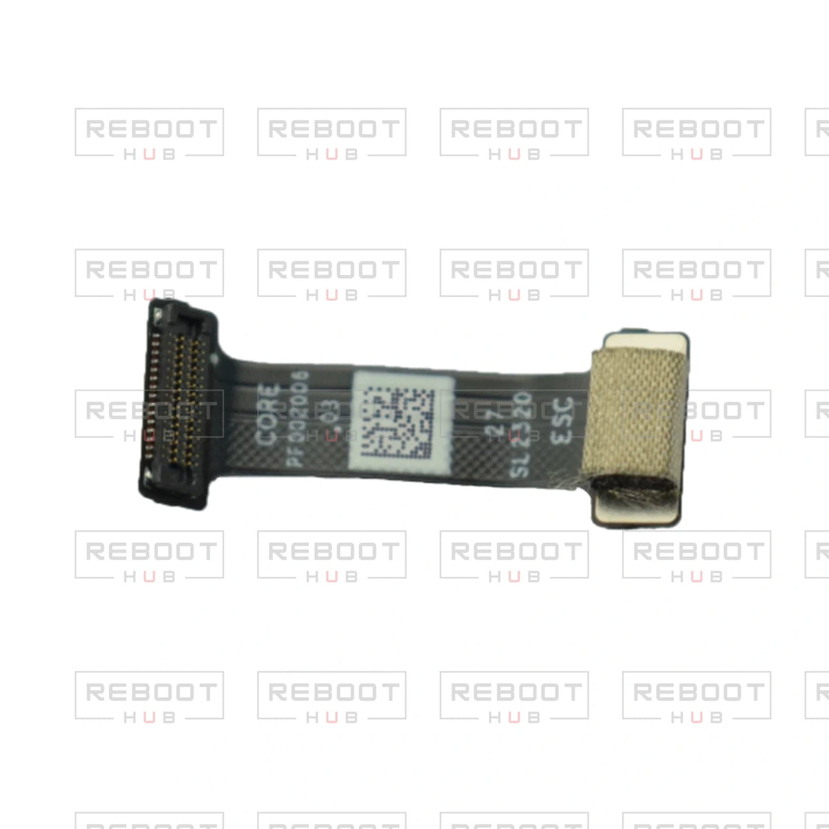 OEM-pulled DJI Air 3 ESC Flexible Flat Cable on white with Reboot Hub watermark overlay — view 4