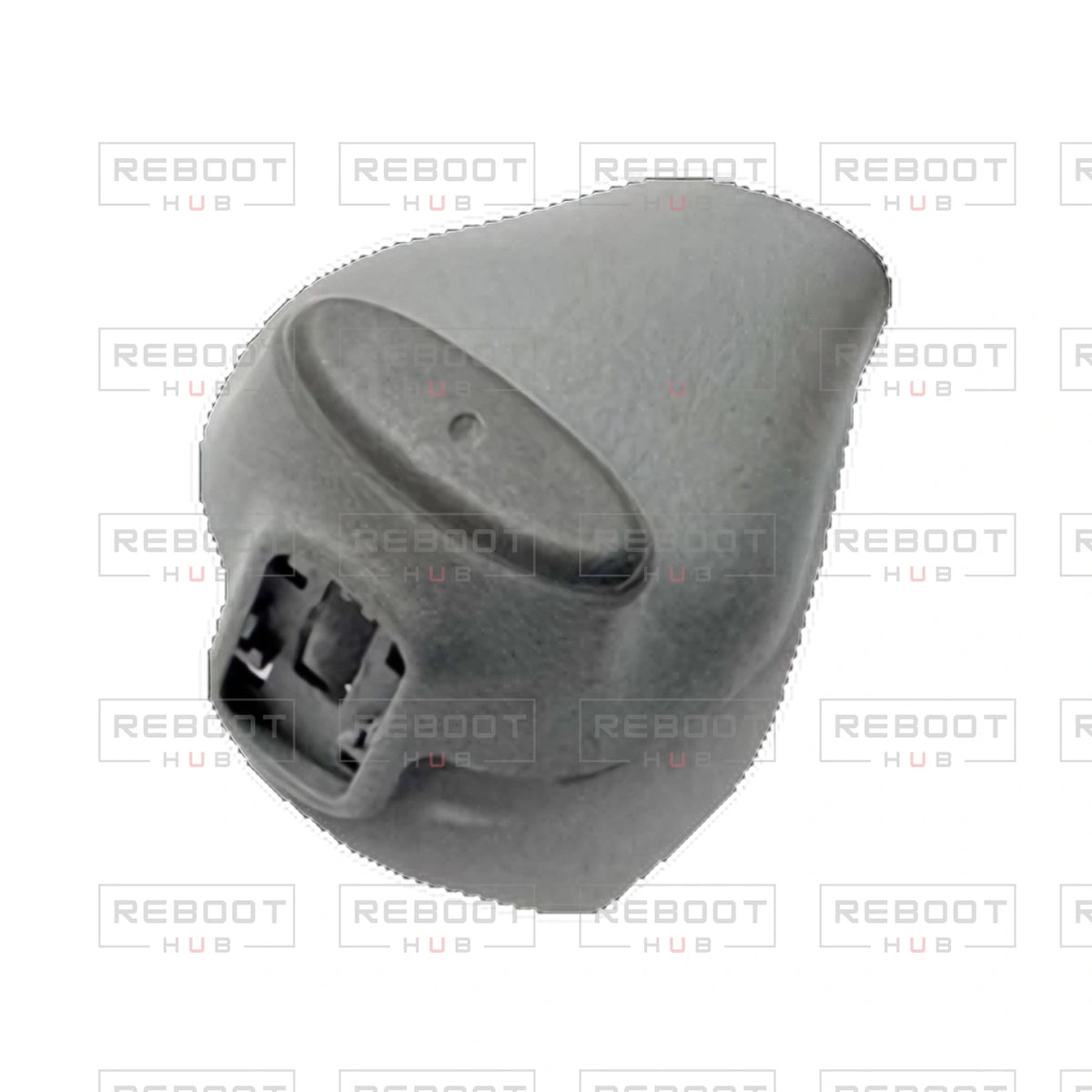 OEM-pulled DJI Air 3 Rear Landing Gear Foot Pad Right on white with Reboot Hub watermark overlay — source view 1