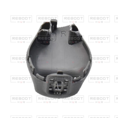 OEM-pulled DJI Air 3S Rear Landing Gear Foot Pad Right on white with Reboot Hub watermark overlay — source view 3